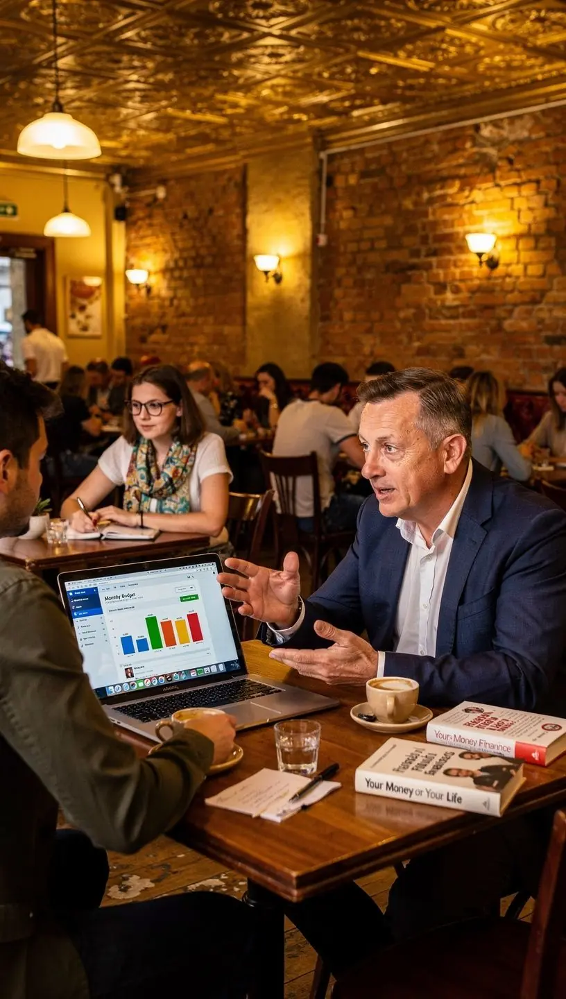 Egy személy számolja ki havi költségvetését egy jegyzetfüzet mellett, kiemelve a tudatos költést.